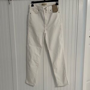 Madewell Women's Cream Straight Leg Jeans